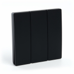 Выключатель дистанционного управления 230V 500W трехклавишный, TM83, черный Выключатель дистанционного управления 230V 500W трехклавишный, TM83, черный