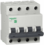Автоматический выключатель (автомат) 4-полюсный (4P) 10А хар. C 4.5кА Schneider Electric Easy9