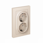 Розетка 2гн с З/К с/у крем в сборе 16А AtlasDesign Systeme Electric (1/10) Розетка 2гн с З/К с/у крем в сборе 16А AtlasDesign Systeme Electric (1/10)