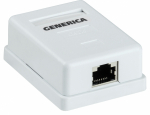 Розетка инф. настенная RJ45 кат. 5Е FTP 1 порт GENERICA Розетка инф. настенная RJ45 кат. 5Е FTP 1 порт GENERICA