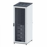 Собранный напольный 19&quot; IT-CQE, 42U 800х1200 двери перф/перф, RAL 9005