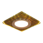 Светильник Квадрат. Кристалл/Черный/Золото, Gu5.3, LED 2700K Gauss Backlight 1/40