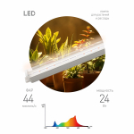 Светильник для растений фитолампа светодиодная линейная ЭРА ФИТО-24W-PFR-GR полного спектра 24 Вт GREEN LINE Светильник для растений фитолампа светодиодная линейная ЭРА ФИТО-24W-PFR-GR полного спектра 24 Вт GREEN LINE