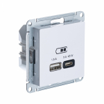 Розетка 2гн USB+USB A+C с/у лотос механизм высокоскор.заряд. QC PD AtlasDesign Systeme Electric