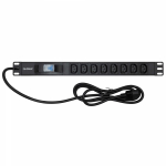 Блок распределения питания для 19" шкафов, 8 розеток IEC60320 С13, савтоматом защиты 1P Блок распределения питания для 19" шкафов, 8 розеток IEC60320 С13, савтоматом защиты 1P