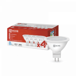 Лампа светодиодная LED-JCDR-VC 4PACK 8Вт 230В GU5.3 6500К 720Лм (4шт./упак) IN HOME Лампа светодиодная LED-JCDR-VC 4PACK 8Вт 230В GU5.3 6500К 720Лм (4шт./упак) IN HOME