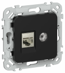 FLITE Роз. 2-я RJ45/TV кат.6 STP РКТВ6-2-1-ФлЧ чер. IEK FLITE Роз. 2-я RJ45/TV кат.6 STP РКТВ6-2-1-ФлЧ чер. IEK