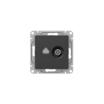 Механизм розетки TV+RJ45 (cat5), чёрный Эпика EKF