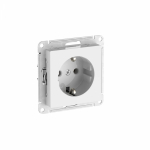Розетка 1гн с З/К с/у белый механизм 16А быстрозажим AtlasDesign Systeme Electric (1/20)