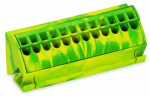 Клеммы шины с заземлением для шин (10 x 3) мм 12-пол. 4 mm Push-in CAGE CLAMP® 4,00 mm зеленые-желто 812-100