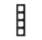 Рамка 4-пост. цвет черный Черный бархат матовый, пластик горизонт. и вертик., IP20 Future Linear ABB