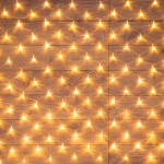 Гирлянда "Сеть" 1,5х1,5м, прозрачный ПВХ, 150 LED Тепло-Белые Neon-Night (1/1/1)