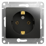 Розетка 1гн с З/К с/у антрацит механизм 16А Glossa Systeme Electric  (1/20/160)