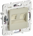 Розетка 2гн комп+комп RJ45+RJ45 с/у крем кат.5E механизм SK-K03B SKANDY IEK (1/10/100)