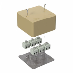 Коробка огнестойкая для кабель-канала 40-0460-FR2.5-12 Е15-Е120 RAL1001 85х85х45 (44 шт/кор) Промрукав