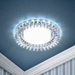 Светильник декор со светодиод подсветкой GX53 4000К прозрачный IP20 DK LD20 SL/WH ЭРА (1/30) СНЯТ