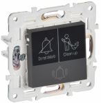 SKANDY Кнопка звонка с инд. отел. 10А SK-V17G граф. IEK