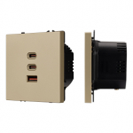 ARL NOBE USB Розетка тип А+С+С софт-тач золотой песок SCT-MUACC-SFPL-FC-GD (65W, QC3) (Arlight, -) ARL NOBE USB Розетка тип А+С+С софт-тач золотой песок SCT-MUACC-SFPL-FC-GD (65W, QC3) (Arlight, -)