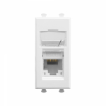 Компьютерная розетка RJ-45 модульная, кат.5е, "Avanti", "Белое облако", 1 модуль ДКС Компьютерная розетка RJ-45 модульная, кат.5е, "Avanti", "Белое облако", 1 модуль ДКС