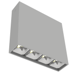 Светодиодный светильник VARTON DL-Box Reflect Multi 1x4 накладной 10 Вт 4000 К 150х40х150 мм RAL7045 серый муар 24° DALI