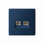 ARTGALLERY РОЗЕТКА двойная компьютерная RJ45+RJ45, кат. 5е, механизм, АКВАМАРИН