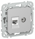 FLITE Роз. 2-я RJ45/TV кат.5Е UTP РКТВ5е-2-0-ФлА ал. IEK FLITE Роз. 2-я RJ45/TV кат.5Е UTP РКТВ5е-2-0-ФлА ал. IEK