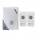 Звонок беспроводной ЗБН-5 32 мелодии 120м с 2 кнопками с цифр кодир IP44 бело-серый IN HOME (1/60)