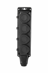 Розетка четырехместная переносная 2Р+РЕ 230V 16A каучук черная IP54 PLEXUP Розетка четырехместная переносная 2Р+РЕ 230V 16A каучук черная IP54 PLEXUP