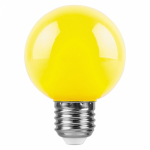 Лампа светодиодная,  (3W) 230V E27 желтый G60, LB-371