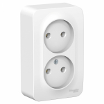 Розетка 2гн без З/К о/у белый монт.пласт. 16А IP20 Blanca Schneider Electric (1/10)