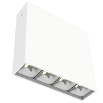 Светодиодный светильник VARTON DL-Box Reflect Multi 1x4 накладной 10 Вт 4000 К 150х40х150 мм RAL9003 белый муар кососвет DALI