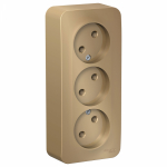 Розетка 3гн без З/К о/у титан изол.пласт. 16А IP20 Blanca Schneider Electric (1/3)