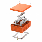 Коробка огнестойкая для о/п 40-0320-FR6.0-4-18-Р Е15-Е60 RAL2004 200х150х75 (5 шт/кор) Промрукав