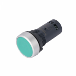 Кнопка SB7 моноблочная 22мм зеленая с возвратом, металл, 2НО, IP65