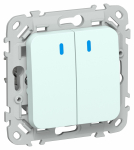 FLITE Выключ. 2-кл. с инд. 10А ВС12-1-1-ФлХЛ х/л IEK