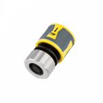 Коннектор для шланга, быстросъемный 1/2" с аквастопом, термопластичной резиной и зажимной гайкой из цинка Профи ЧЕТЫРЕ СЕЗОНА