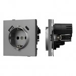Механизм розетки с USB зарядкой SCT-TENDO-MUAC-PL-GR (230V, 16A) (Arlight, Графитовый)