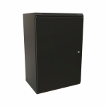 WRline Шкаф настенный 19-дюймовый (19"), 18U, 908x600х600мм, цельнометаллическая дверь с замком, цвет черный (RAL 9004) (разобранный)