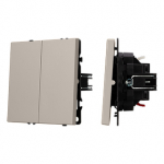 ARL NOBE Выключатель проходной 2 кл софт-тач кашемир SWT-MKP2-SFPL-CA (250V, 10A) (Arlight, -)
