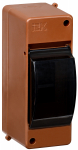 Бокс КМПн-2/2мод настен пласт дуб (дв.прозр) IP30 KREPTA 3 IEK (1/20/100)