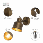 Светильник настенно-потолочный спот Rivoli Inessa 7035-701 поворотный 1 х Е27 40 Вт