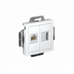 Розетка 2гн HDMI+RJ45 с/у белый механизм AtlasDesign Systeme Electric (1)