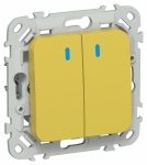 FLITE Выключ. 2-кл. прох. с инд. 10А ВС62-1-1-ФлЖК ж/к IEK