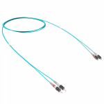 Оптический коммутационный шнур переходной двухволоконный (Duplex) ST-UPC/FC-UPC, 50/125 OM3, 10 м