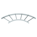 Секция угловая 90° LB 90 650 R5 FS, для лестничных лотков, R=500 мм, h=60 мм, B=500 мм, сталь, конвейерный цинк Секция угловая 90° LB 90 650 R5 FS, для лестничных лотков, R=500 мм, h=60 мм, B=500 мм, сталь, конвейерный цинк