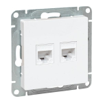 Розетка RJ45 - 2шт, (cat5), белый Эпика EKF