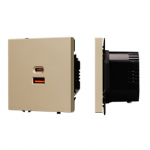 Механизм розетки с быстрой USB зарядкой SCT-NOBE-MUAC-SFPL-FC-GD (65W, QC3) (Arlight, Золотой песок) Механизм розетки с быстрой USB зарядкой SCT-NOBE-MUAC-SFPL-FC-GD (65W, QC3) (Arlight, Золотой песок)