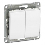 Выключатель 2кл с/у белый механизм Glossa Systeme Electric (1/20/160) Выключатель 2кл с/у белый механизм Glossa Systeme Electric (1/20/160)