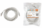 Патч-корд народный U/UTP Cat 5e 4PR 24AWG PVC, литой 10 м, серый