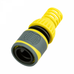 Коннектор для шланга, быстросъемный 3/4" с аквастопом, термопластичной резиной и защитой от перегибов Профи ЧЕТЫРЕ СЕЗОНА